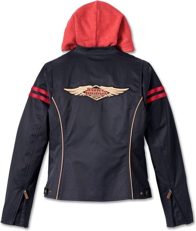Harley-Davidson Women'S 120Th Anniversary Miss Enthusiast 3-In-1 Outerwear Jacket  Black Beauty | 97444-23VW
