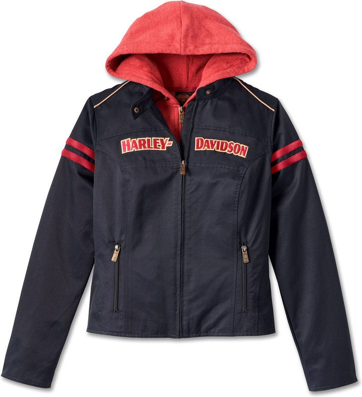 Harley-Davidson Women'S 120Th Anniversary Miss Enthusiast 3-In-1 Outerwear Jacket  Black Beauty | 97444-23VW