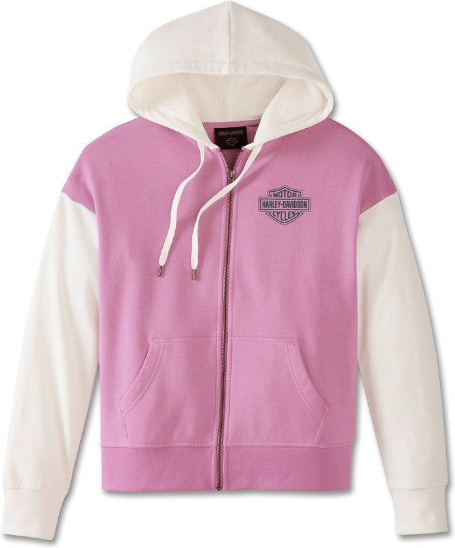 Harley-Davidson Hoodie-Knit  Colorblock-Design-Lavender Herb | 97452-23VW