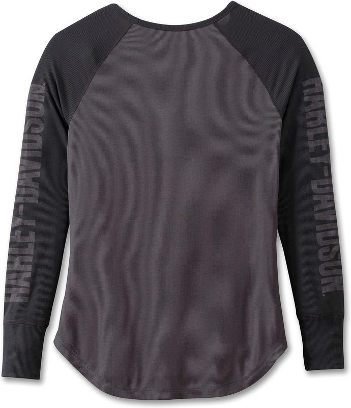Harley-Davidson Top-Knit  Colorblock-Design-Blackened Pearl | 97454-23VW