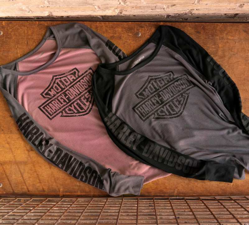Harley-Davidson Top-Knit  Colorblock-Design-Blackened Pearl | 97454-23VW