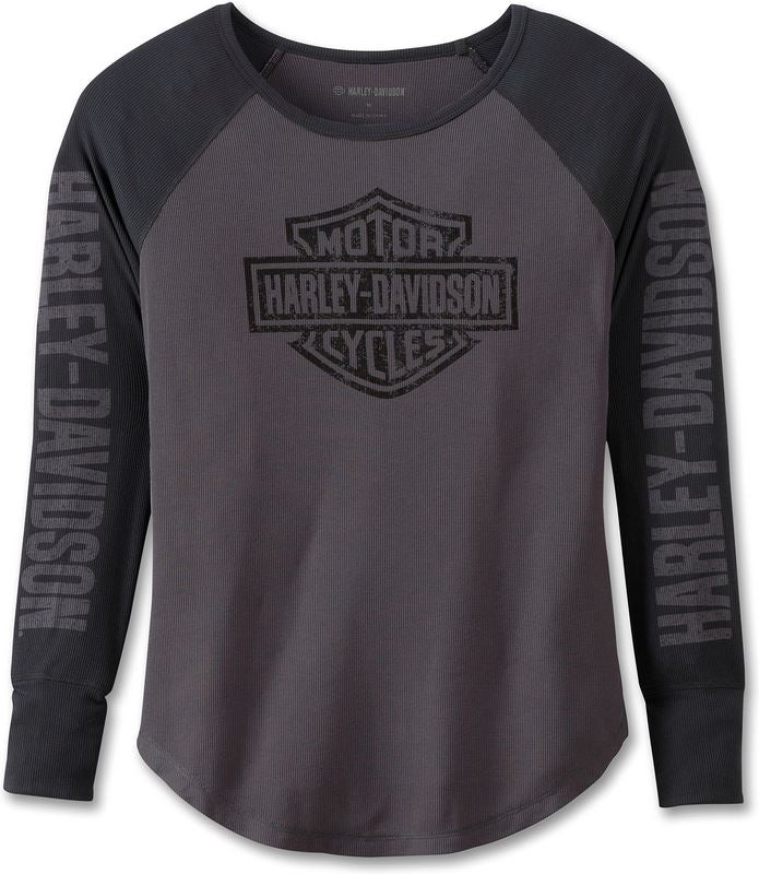 Harley-Davidson Top-Knit  Colorblock-Design-Blackened Pearl | 97454-23VW