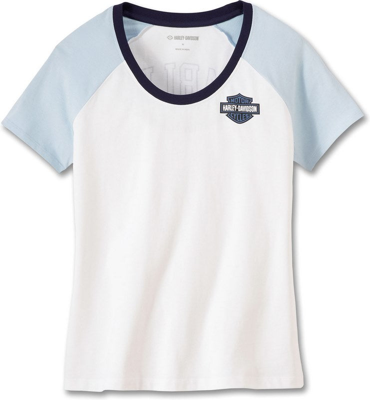 Harley-Davidson Tee-Knit  Colorblock-Design-Bright White | 97474-23VW