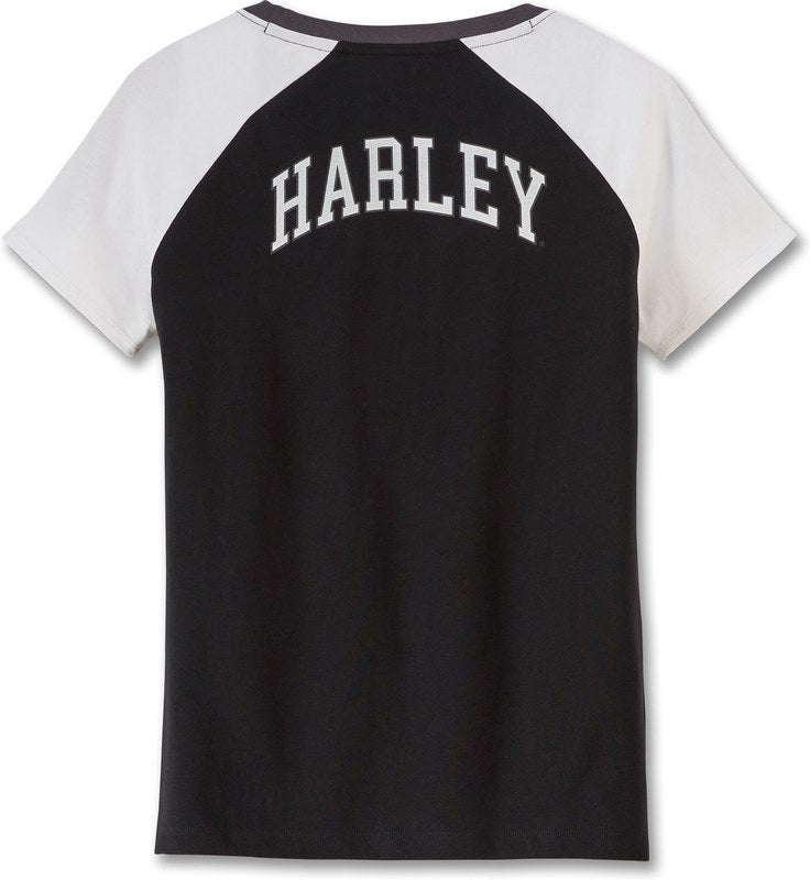 Harley-Davidson Tee-Knit  Colorblock-Design-Black Beauty | 97475-23VW