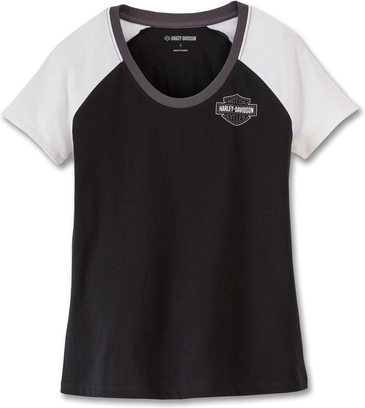 Harley-Davidson Tee-Knit  Colorblock-Design-Black Beauty | 97475-23VW