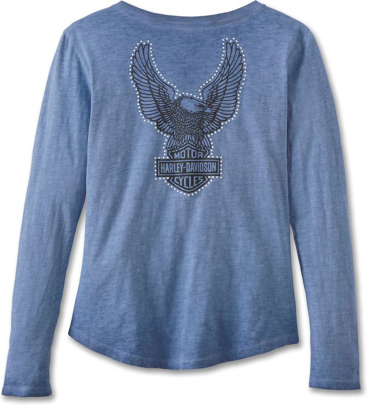 Harley-Davidson Henley-Knit  Colonial Blue | 97485-23VW