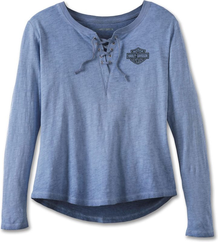 Harley-Davidson Henley-Knit  Colonial Blue | 97485-23VW