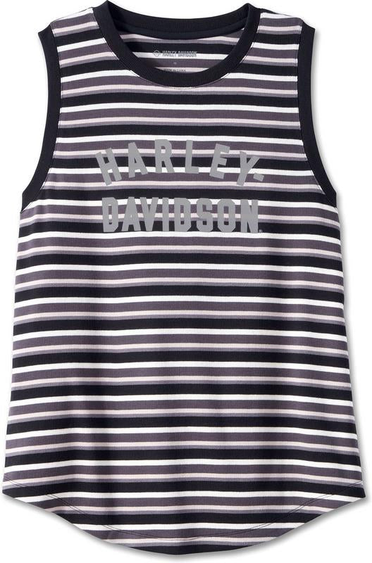 Harley-Davidson Tank-Knit  Yarn Dyed Stripe-Schwarze Schönheit | 97500-23VW