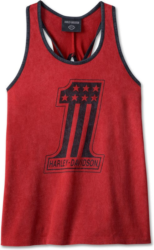 Harley-Davidson Women'S National Anthem Twist Back Tank  Winery | 97505-23VW