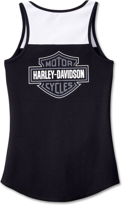 Harley-Davidson Tank-Knit  Colorblock-Design-Black Beauty | 97506-23VW