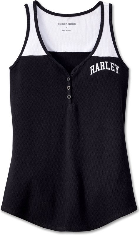 Harley-Davidson Tank-Knit  Colorblock-Design-Black Beauty | 97506-23VW