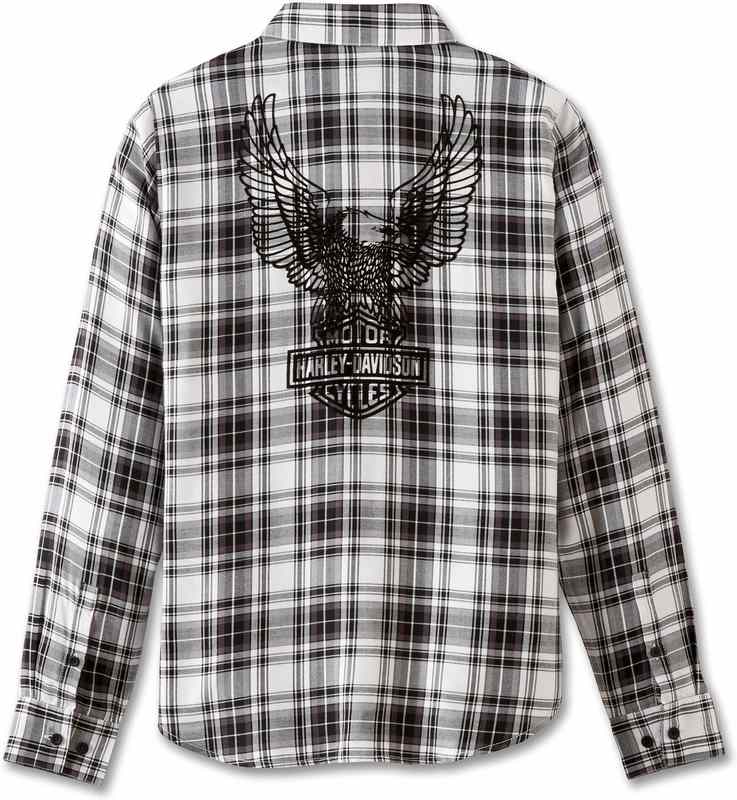 Harley-Davidson Shirt-Woven  Yarn Dyed Plaid-Black Beauty | 97509-23VW