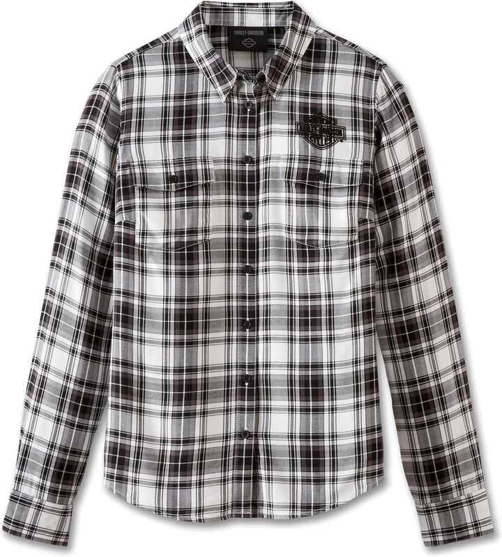 Harley-Davidson Shirt-Woven  Yarn Dyed Plaid-Black Beauty | 97509-23VW