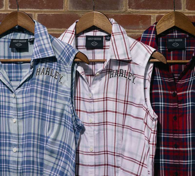 Harley-Davidson Shirt-Woven  Yarn Dyed Plaid-Bright White | 97522-23VW