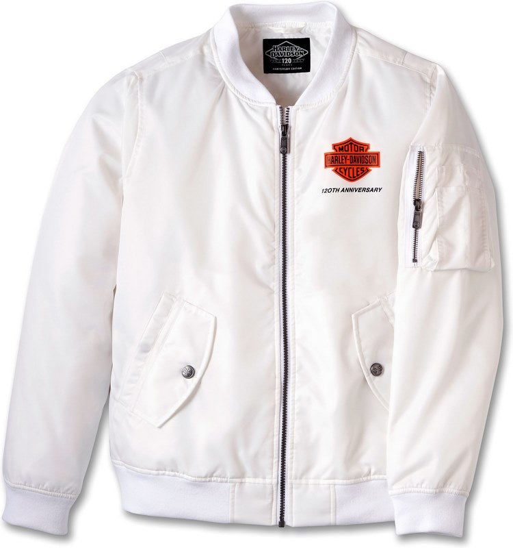 Harley-Davidson Jacket-120Th Bomber Woven  Bright White | 97532-23VW