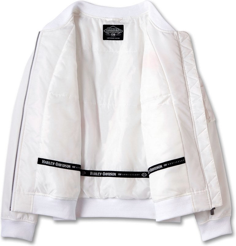 Harley-Davidson Jacket-120Th Bomber Woven  Bright White | 97532-23VW
