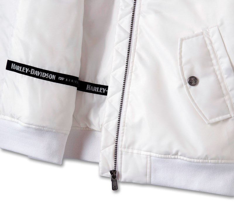 Harley-Davidson Jacket-120Th Bomber Woven  Bright White | 97532-23VW
