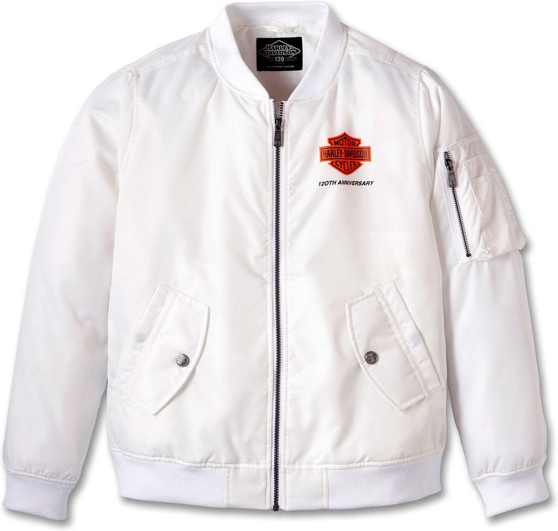 Harley-Davidson Jacket-120Th Bomber Woven  Bright White | 97532-23VW