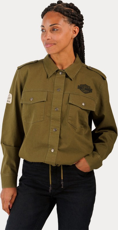 Harley-Davidson Women'S Division Twill Anorak Jacket  Grape Leaf | 97534-23VW
