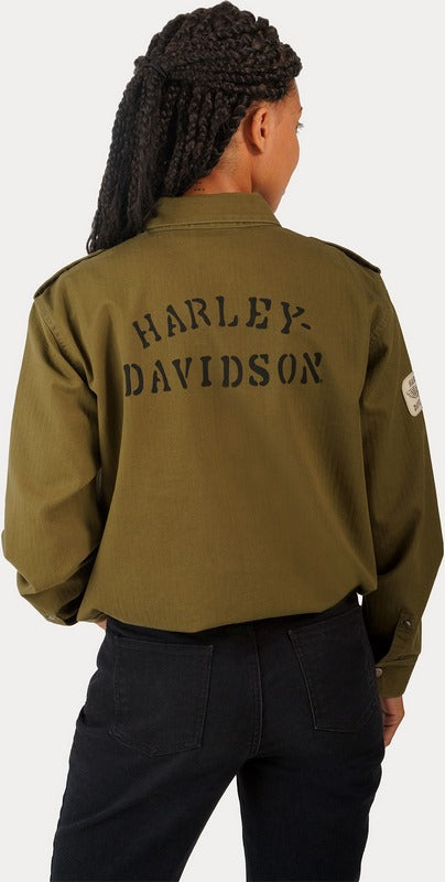 Harley-Davidson Women'S Division Twill Anorak Jacket  Grape Leaf | 97534-23VW