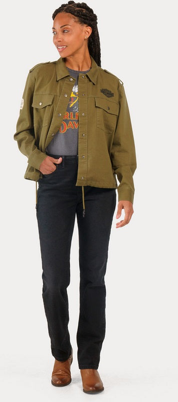 Harley-Davidson Women'S Division Twill Anorak Jacket  Grape Leaf | 97534-23VW