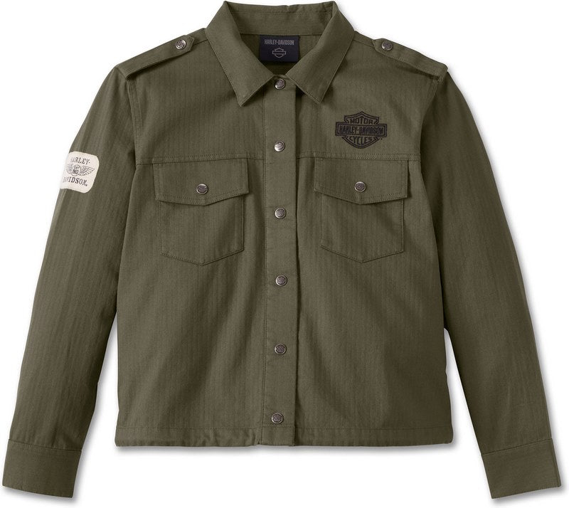 Harley-Davidson Women'S Division Twill Anorak Jacket  Grape Leaf | 97534-23VW