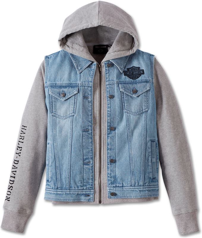 Harley-Davidson Women'S Kickstart 3-In-1 Denim Jacket  Medium Indigo | 97538-23VW
