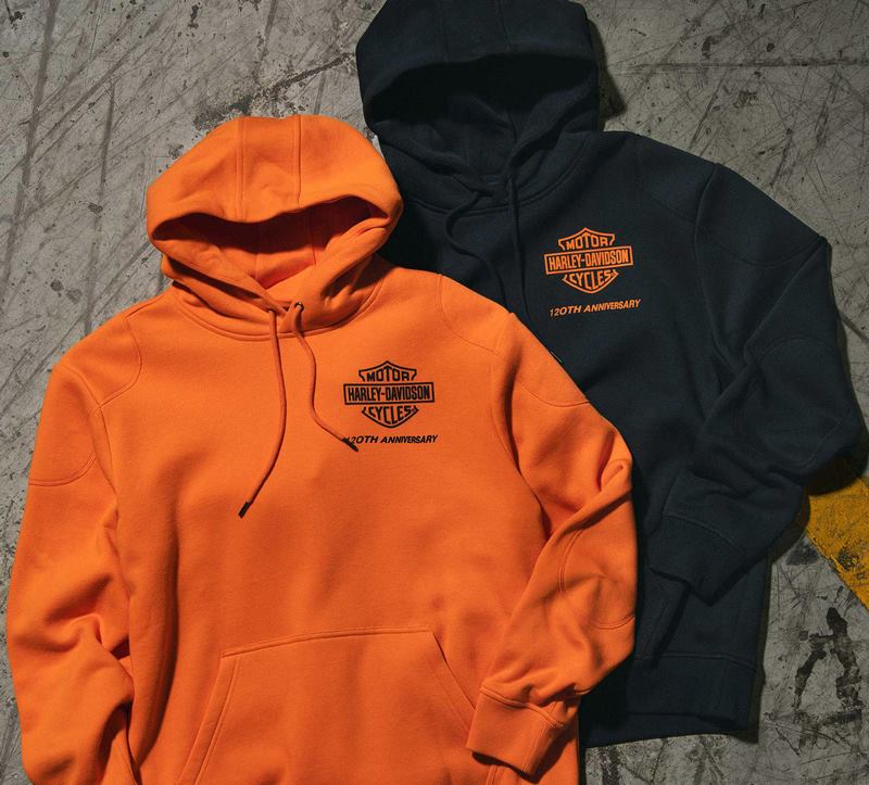 Harley-Davidson Men'S 120Th Anniversary Hoodie  Harley Orange | 97545-23VM