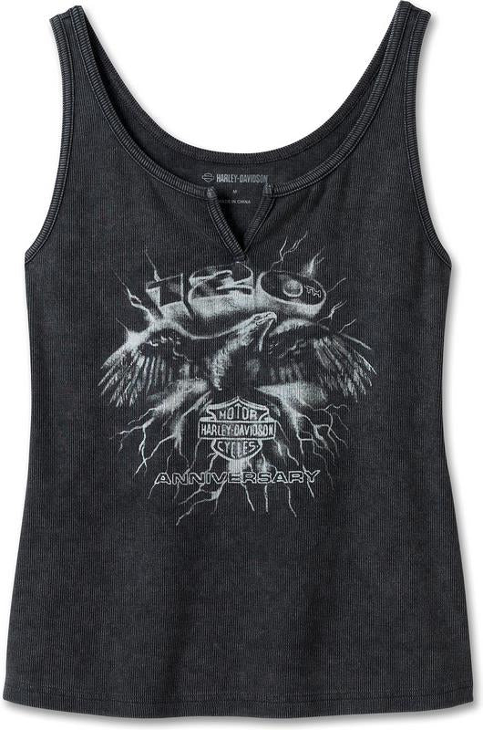 Harley-Davidson Women'S 120Th Anniversary Notch Neck Tank  Black Beauty | 97554-23VW