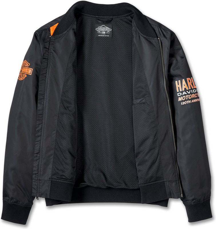 Harley-Davidson Men'S 120Th Anniversary Moto Jacket  Black Beauty | 97555-23VM