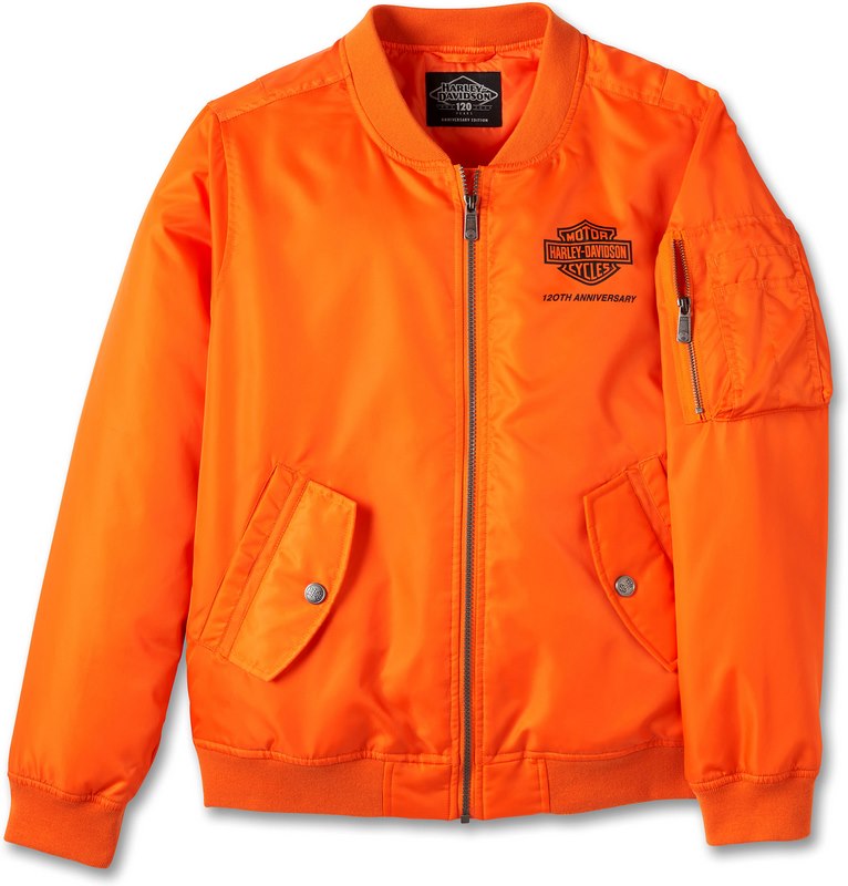 Harley-Davidson Women'S 120Th Anniversary Bomber Jacket  Harley Orange | 97557-23VW