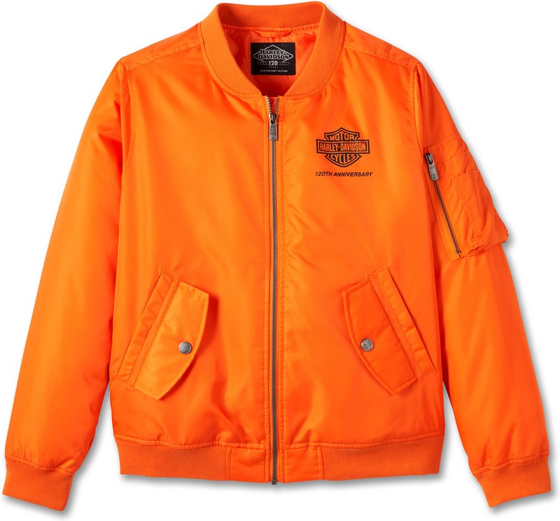 Harley-Davidson Women'S 120Th Anniversary Bomber Jacket  Harley Orange | 97557-23VW