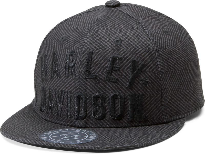 Harley-Davidson Cap-Bb Woven Racer Front  Black Herringbone | 97603-23VM
