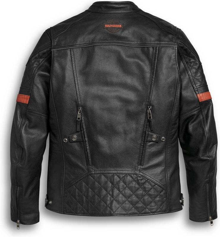 Harley-Davidson Vanocker Waterproof H-D® Triple Vent System Leather Jacket  Black | 98000-20EM