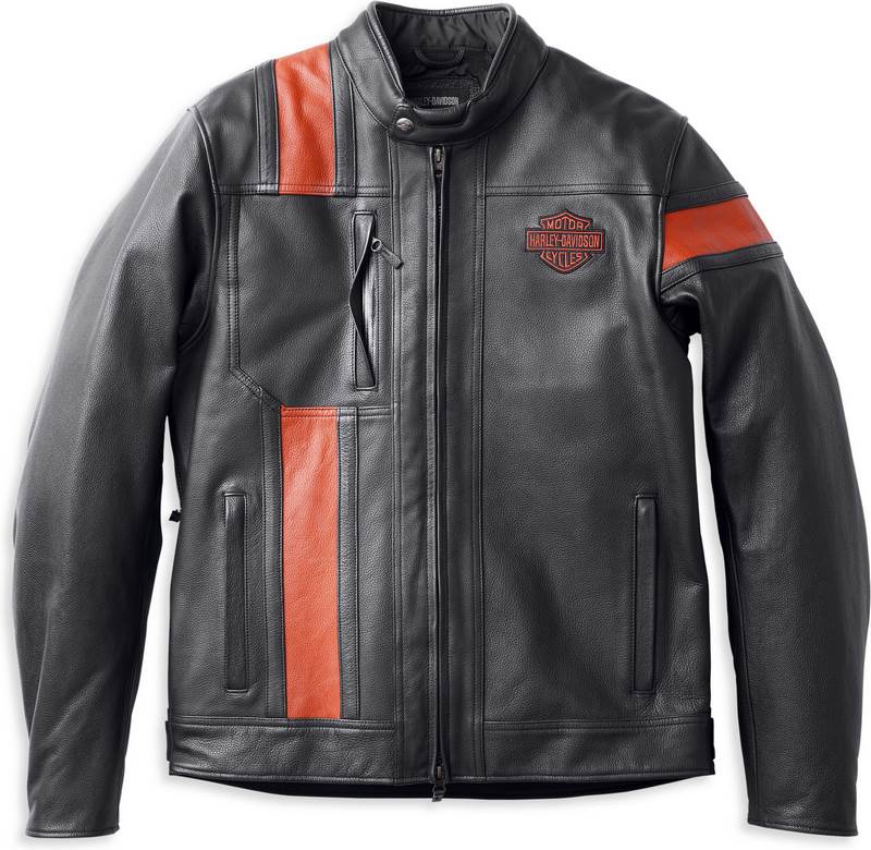 Harley-Davidson Men'S Highway-100 Waterproof Leather Jacket  Black | 98000-22EM