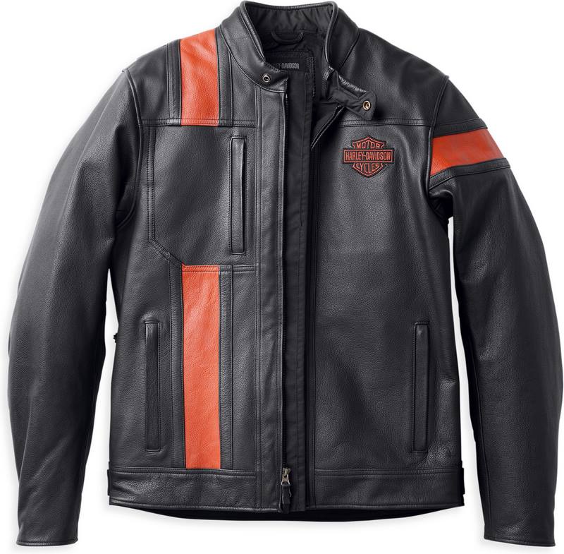 Harley-Davidson Men'S Highway-100 Waterproof Leather Jacket  Black | 98000-22EM