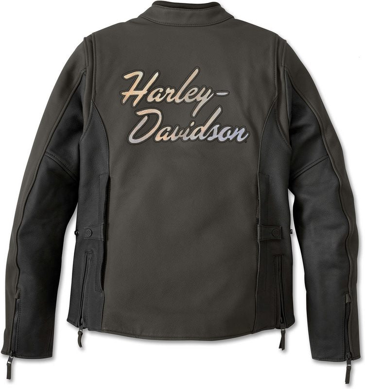 Harley-Davidson Jacket-Gallun Triplevnt Lthr  Black Olive/Black Beauty | 98000-24EW
