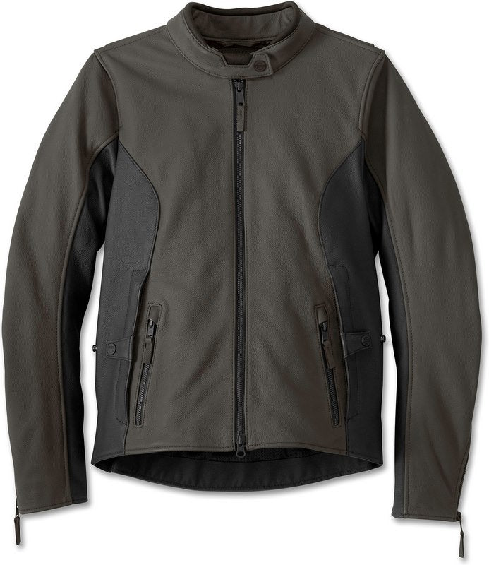 Harley-Davidson Jacket-Gallun Triplevnt Lthr  Black Olive/Black Beauty | 98000-24EW