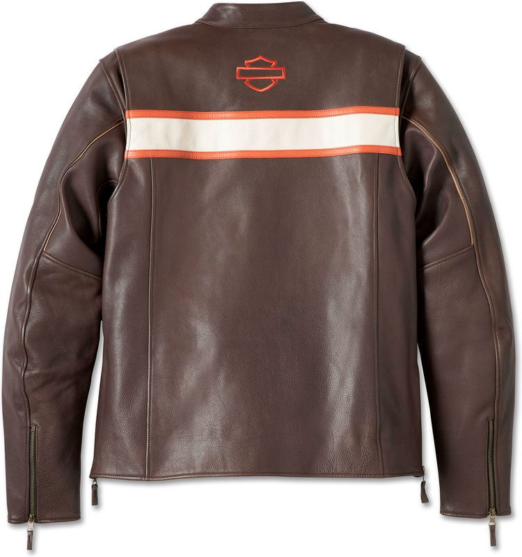 Harley-Davidson Men'S Victory Lane Ii Leather Jacket  Java | 98001-23EM