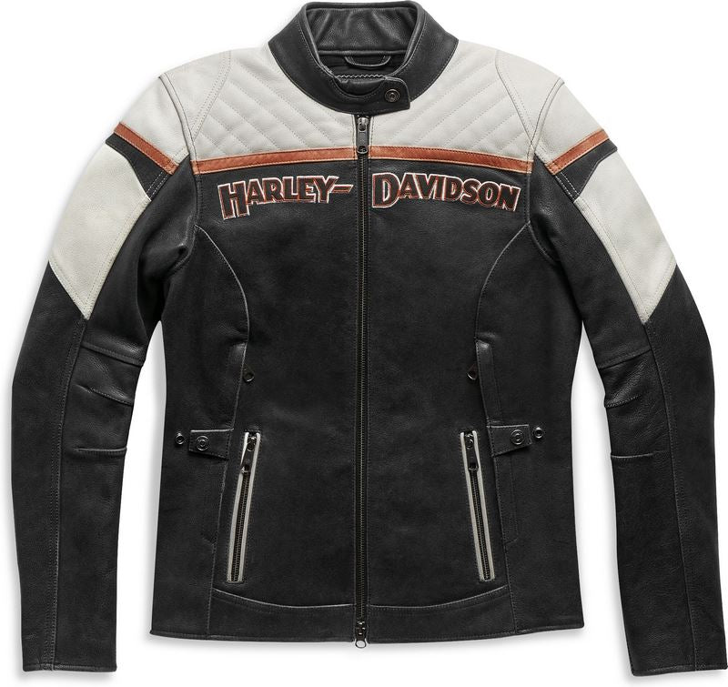 Harley-Davidson H-D® Triple Vent Miss Enthusiast Ii Leather Jacket  Colorblocked | 98008-21EW