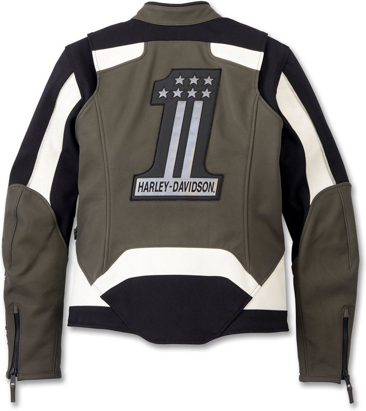 Harley-Davidson Jacket-Ace Mixed Leather  Colorblock-Design | 98011-24EW