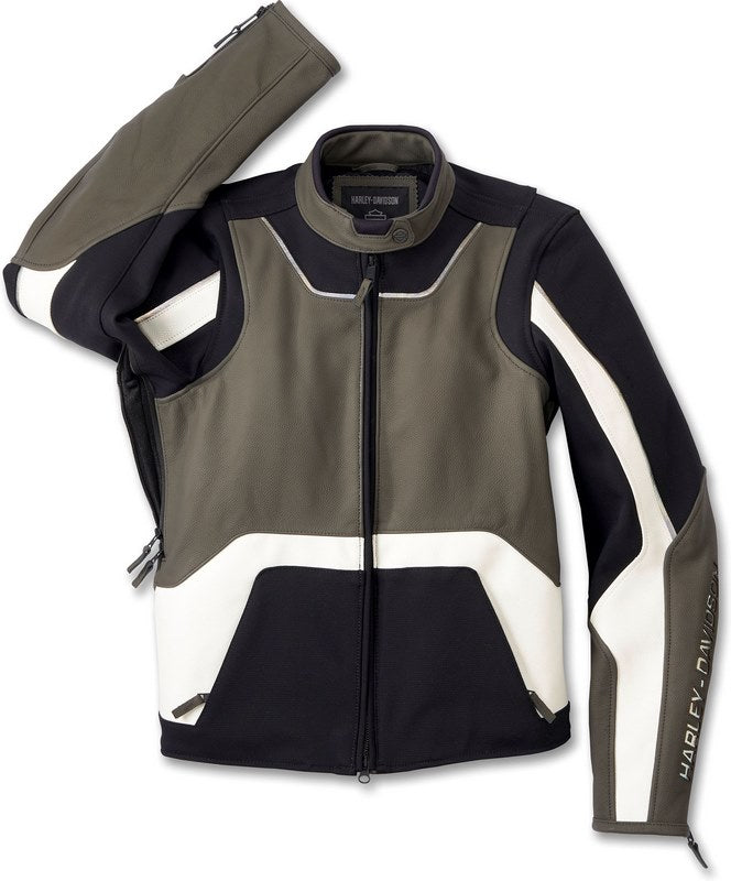 Harley-Davidson Jacket-Ace Mixed Leather  Colorblock-Design | 98011-24EW