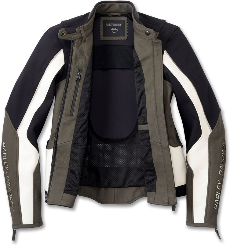 Harley-Davidson Jacket-Ace Mixed Leather  Colorblock-Design | 98011-24EW