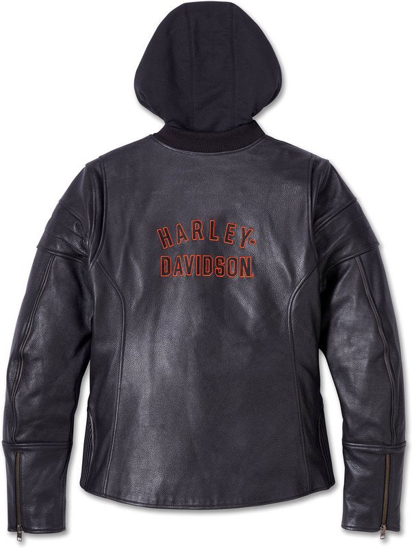 Harley-Davidson Women'S Miss Enthusiast 2.0 Leather 3-In-1 Jacket  Black | 98020-23EW