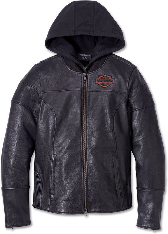 Harley-Davidson Women'S Miss Enthusiast 2.0 Leather 3-In-1 Jacket  Black | 98020-23EW