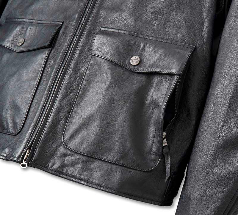 Harley-Davidson Jacket-Captains Modular Leather  Black | 98022-23VM