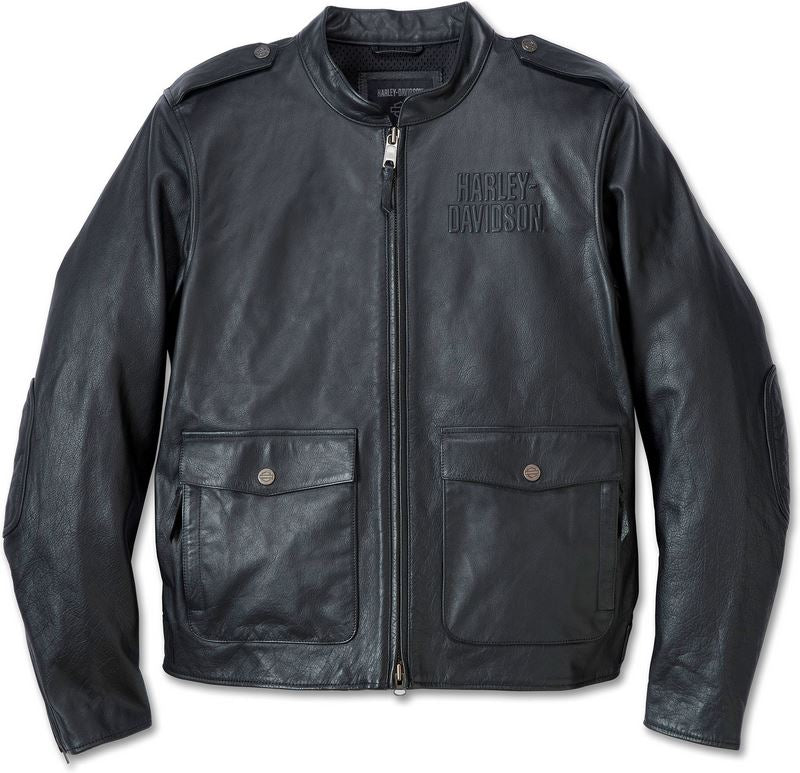 Harley-Davidson Jacket-Captains Modular Leather  Black | 98022-23VM