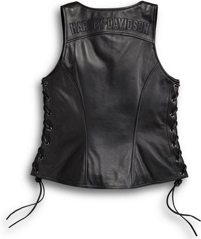 Harley-Davidson Avenue Leather Vest  Black | 98071-14VW