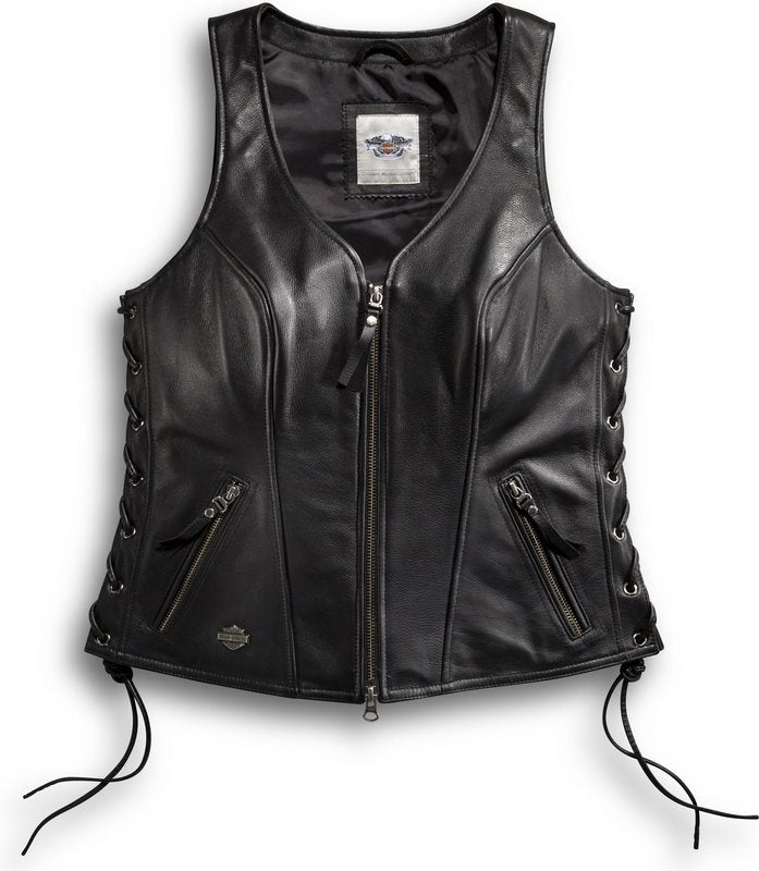 Harley-Davidson Avenue Leather Vest  Black | 98071-14VW