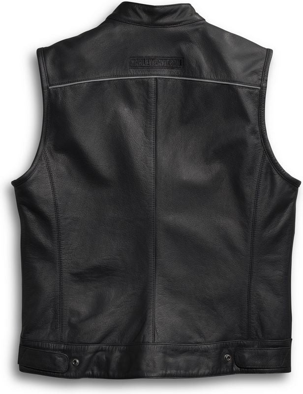 Harley-Davidson Foster Leather Vest  Black | 98090-15VM